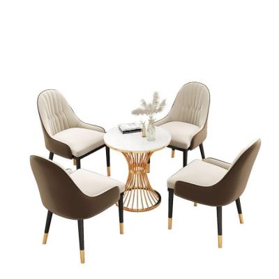 China Modern Hot Sale Club Dining Chair Modern Table Round With 4 Seater Chairs for sale