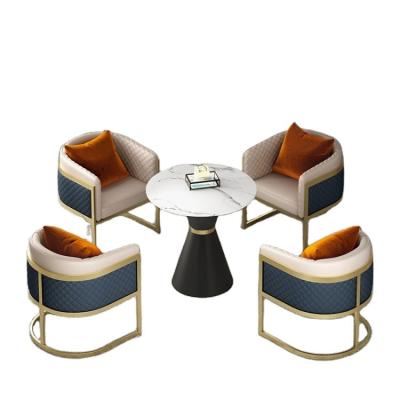 China Popular Modern Design Modern Nordic Dining Table Cafe Chair And Table Set for sale