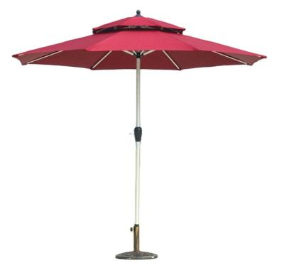 China Wind And Rain Resistance Manufacturer Wholesale Aluminum Wooden Centrol Poles Free Customized Outdoor Garden Parasols for sale