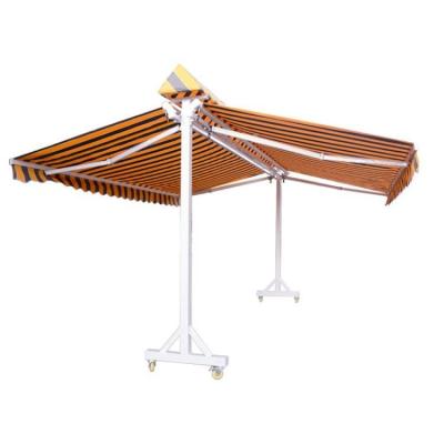 China Diagonal tie type aluminum alloy outdoor villa balcony awning telescopic open parking yard wholesale direct folding electric awning for sale