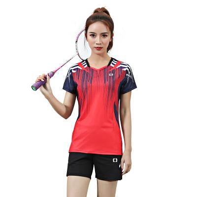 China New quick-drying short-sleeved badminton training clothes competition training clothes tennis men's and women's quick-drying clothes for sale