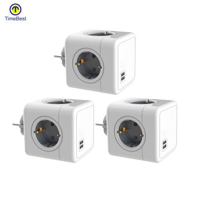 China Residential / Multipurpose OEM USB Charger Cube Socket Multi Switch Customized Cable For Office With Overload Protector for sale