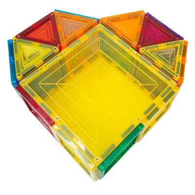 China Educational Clear Magnetic Blocks Tiles Building Toy Magnetic Toys Tiles for sale