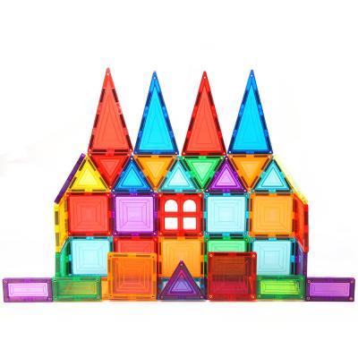 China Magnetic Building Toy 124 Rod Promotion Tiles Stack Set Building Blocks Toys For Children for sale