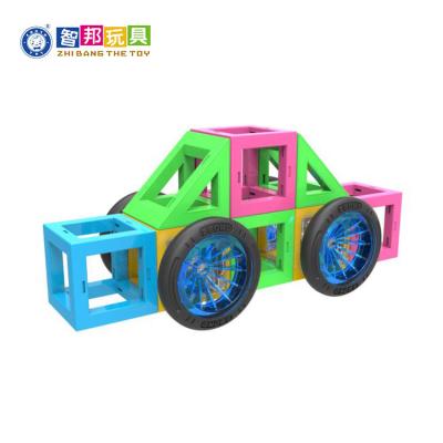 China Construction Toy Magnetic Blocks With Running Ball Certifications Toy With Wood Running Ball Preschool Educational Magnetic Blocks for sale