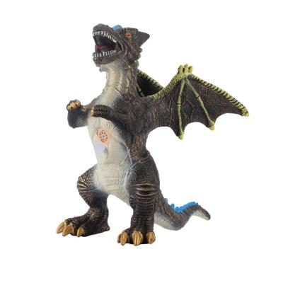 China Reliable Tasteless Non-Toxic Soft Rubber Stuffed Cotton Simulation 3D Soft Rubber Safe Dinosaur Toy With IC for sale