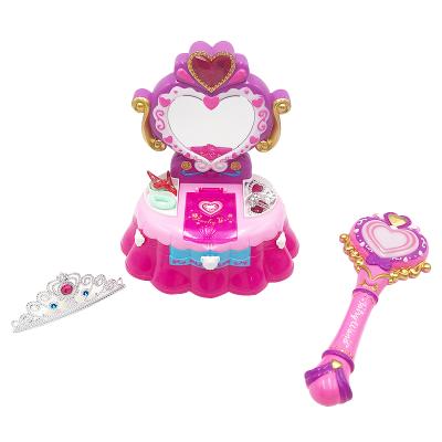 China Cosmetic Toy Makeup Set Girls Magic Princess Pretend Play Set Mini Cosmetic Fashion Toys Pink Beauty Play Set for sale