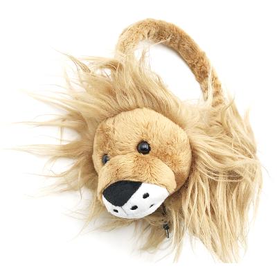 China Special design with popular cute 85dB sample animal series plush earphone device fashion for kids lion styles use for mobile phone and digital devices for sale