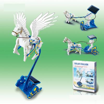 China 3IN1 Plastic Educational Solar Powered Stallion Toy For Kid for sale