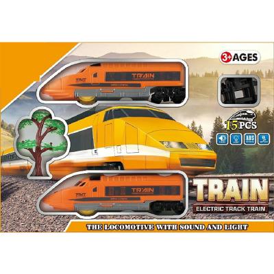 China 3plus Slot Toy Ages Battery Operated Electric Train Set Toy Locomotive Train Toys Set with Sound and Light for sale