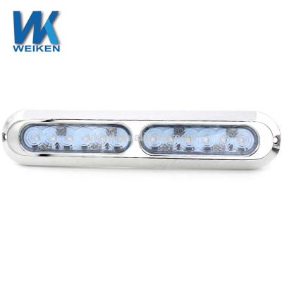 China WEIKEN Marine Boat Underwater LED Slim Marine Boat Yacht Dock Pool Light Below 316 Stainless Steel Outdoor Mounted LED Pool Lights for sale