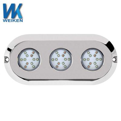 China WEIKEN 180W IP68 Stainless Steel Marine Led Navigation Light Ocean Underwater Led Boat Lights Pool Light for sale