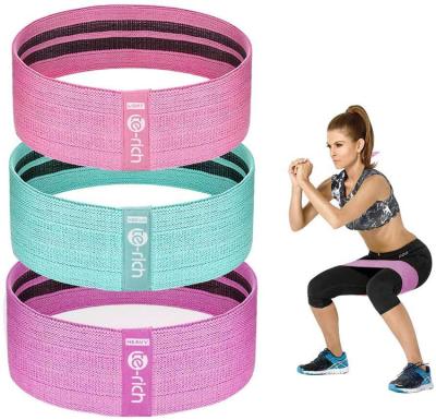 China Durable Hot Selling Amazon Latex Layer Fabric Elastic Resistance Non-Slip Bands For Leg Muscle Training for sale