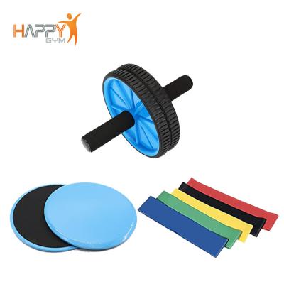 China Portable Custom Printed Resistance Loop Bands With Ab Wheel Core Sliders for sale