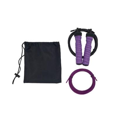 China Portable Cheap Purple Exercise Speed ​​Metal Jumping Adjustable Jump Rope for sale