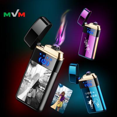 China MLT236 LOGO Amazon Private Label Cigar USB Rechargeable FREE Cigarette Curve Custom Lighter For Men's Gift for sale