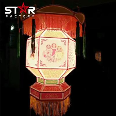 China Chinese outdoor festival decoration activity decoration design giant silk lighting reuse CD dragon for theme park display for sale