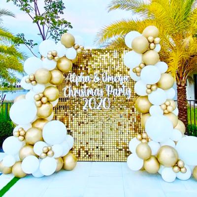 China Wedding Hot Sale Luxury Clear Sequin Shimmer Wall Panel Wall Backdrop Party Event Decorations for sale