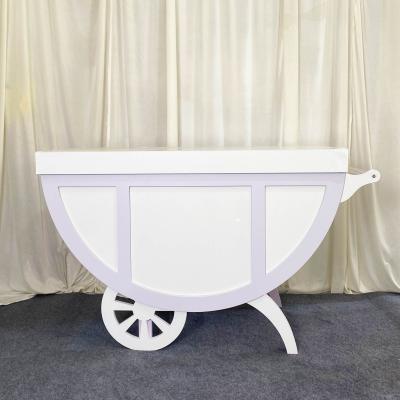 China Outdoor Morden Carriage Stand Wedding Flower Dessert Candy Cart Decorations for sale