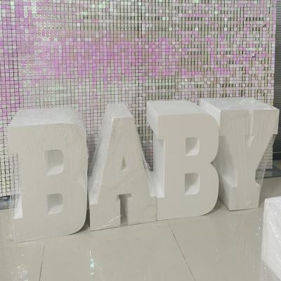 China (Others) 2021 Hot Sale Adjustable Baby Shower Letter Table Foam Letter Table One Baby Letter Wedding Decoration for sale