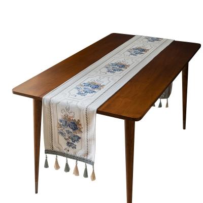 China Jacquard Table Runners Chinese New Design Washable Single Woven Fabric Dining Table Runners for sale