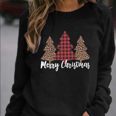 China 2020 New Women Christmas Tree Pattern Letter Print QUICK DRY Sweater for sale