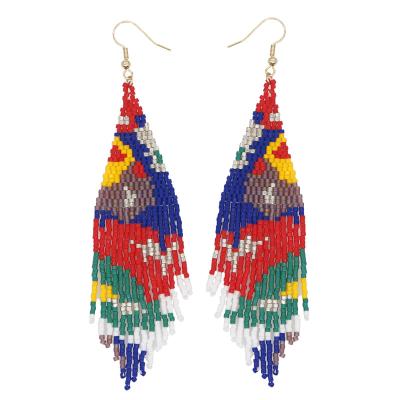 China BOHEMIA Go2BoHo Dangle Drop Statement Earrings 2022 Summer Beach Fashion Jewelry Tribal Miyuki Seed Beads Boho Tassel Earrings For Women for sale