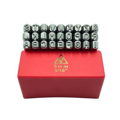 China Wholesale CRV factory craft diy punch (6150) set 5mm steel stamp alphabet letter set punch for sale