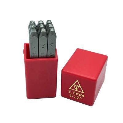 China CRV Listing Punch 2.5mm Number Punch Stamp Series 9pcs Number Punch Stamp Set (6150) New for sale