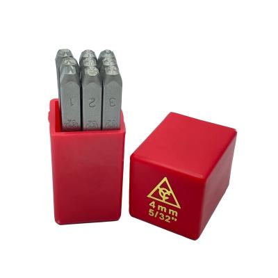 China CRV Factory Price Steel Number Punch Tools 4mm Number Punch Set (6150) for sale