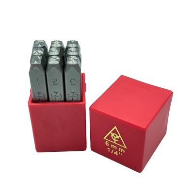 China CRV Factory Direct Sale 6mm Steel Number Punch Set Metal Number Stamp Set (6150) for sale