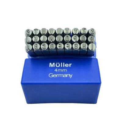 China Wholesale CRV Letter 4mm German Factory Stamp Kit Alphabet Letter Punch Set (6150) for sale