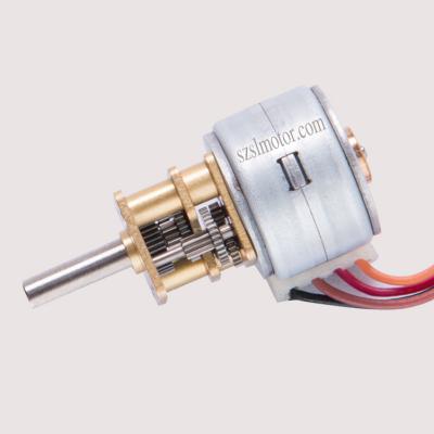 China 15mm 15by speed 5v stepping motor totally enclosed mini permanent magnet stepper motor with worm gear box for sale