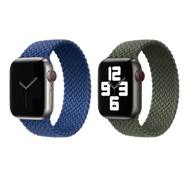 China High Elastic Woven Ribbon Buckle Strap Suitable for Apple Series 6 Smart Watches for sale