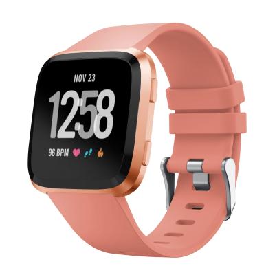 China Rubber Compatible with Fitbit Versa lite Silicone Strap Versa/versa2 Sports Silicone Replacement Wrist Strap Watch Band Small Size for sale