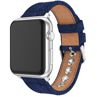 China Apple Nylon Strap Denim Watch Apple Strap Lounger Suit For Apple Watch Band for sale