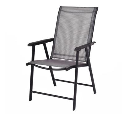 China Portable Easy-Carry Folding Patio Chairs for Outdoor Camping, Beach, Deck Dining Chair w/ Armrest for sale