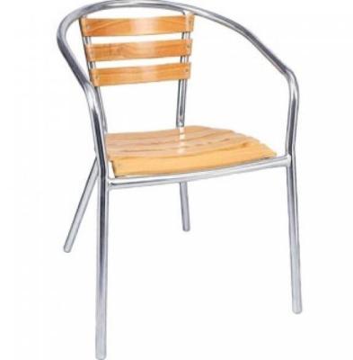 China (Height) adjustable wooden slats arm garden chair for sale