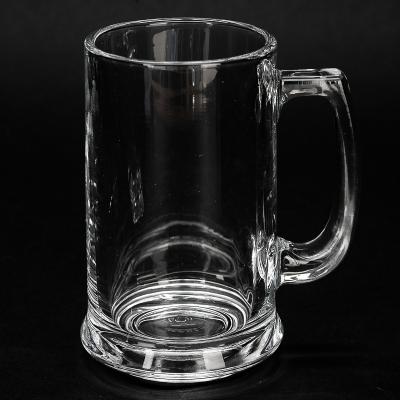 China CLASSIC Machine Made Wholesale Custom Printing 380ml Beer Glass With Handle for sale