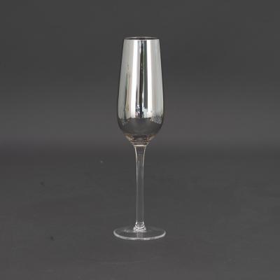 China Sustainable High Quality Crystal Wine Glass With Black Electroplate Color Red Wine Glass for sale