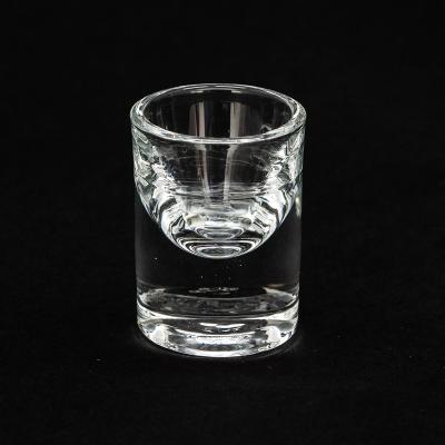 China Pressing Product Crystal 15ml Brandy Whiskey Shot Glass Lucky Bullet Shaped Mini Wine Shot Glass Wedding Souvenirs for sale