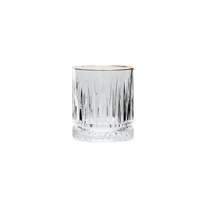 China New 12OZ Gold Rim Old Fashioned Whiskey Glass Classic/Postmodern Tumbler GT1202EY for sale