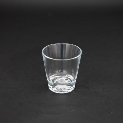 China Lead Free Mouth Blown Glassware OEM Whiskey Shot Glass Cups Viable With Fuju Forms Heavy Base for sale