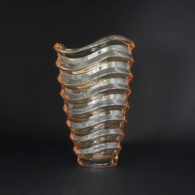 China New Amber Glass Vase GIV709H-A Classic/Postmodern Hair Collection for sale