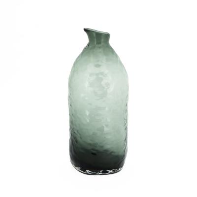 China New BF628 Glass Vase in Gray Hand Blown Decorative Flower Classic/Postmodern Smoke for sale