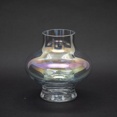 China Wholesale Modern Style Vase Home Decoration Mini Greenhouse Colored Glass Flower Vase Large for sale