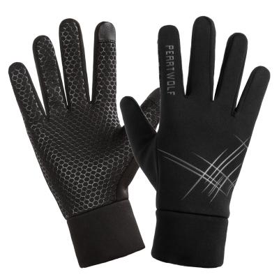 China Wholesale Custom Winter Men's Twill Recycling Windproof Thickening Skiing Outdoor Sports Warm Gloves for sale