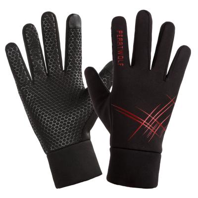 China Twill Anti-skid Touch Screen Sports Competition Cycling Windproof Running Gloves In Winter for sale