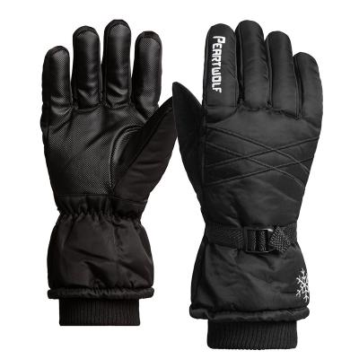 China High Quality Twill Winter Touch Screen Warm Windproof Ski Riding Gloves for sale