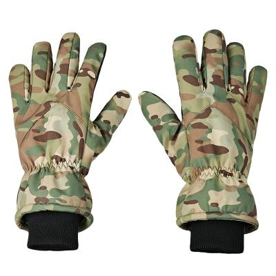 China Custom wholesale realtree camo camouflage fabric polyester touch screen gloves winter outdoor hunting gloves for sale